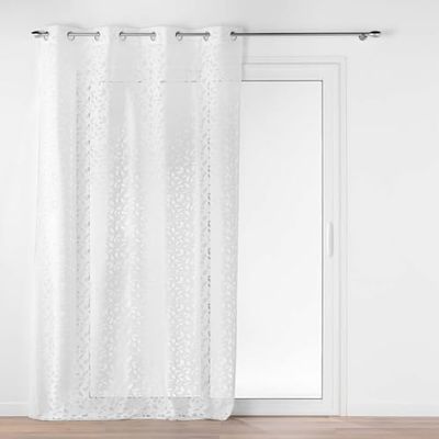 Douceur d'Intérieur Manon Eyelet Sheer Curtain (140 x 280 cm) Knitted Fabric
