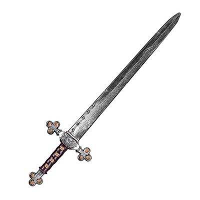 Boland 44049 – miecz rycerski, długość 72,5 cm, zabawkowa broń, atrapa, tworzywo sztuczne, Degen, Stichwaffe, czarny, rycerz, karnawał, ostatki, Halloween, impreza tematyczna