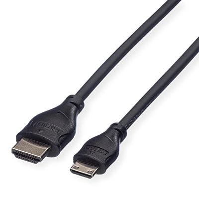 ROLINE HDMI High Speed kabel met Ethernet, HDMI ST - Mini HDMI ST, 0,8 m