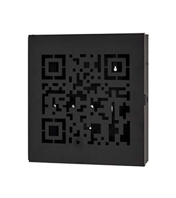 HAKU Möbel boîte à clés Noir, métal - Dim.: L 22 cm x H 24 cm x P 5 cm, Style: Modern