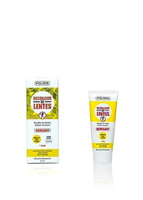 LABORATOIRE POLIDIS - Décolleur De Lentes Double Action - Démêlant Cheveux - Peigne Anti Poux - Efficace Dès 10 Minutes - 60ml