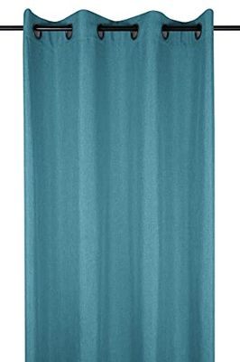LOVELY CASA r68538007 Bea Polyester Eyelet Curtain 260 x 140 cm turquoise