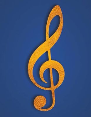 Blank Music Paper Notebook: Wide Staff Music Manuscript Book | 100 Blank Staff Pages | 8.5x11 Inches