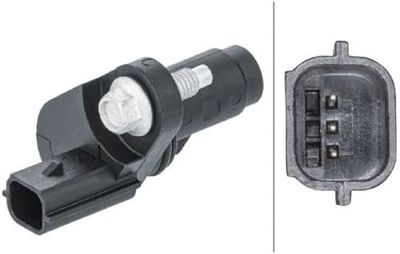 HELLA 6PU 013 122-961 Sensor, crankshaft pulse - 3-pin connector - with screw