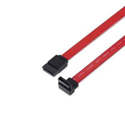 AISENS A130-0155 SATA vaste schijf datakabel (gebogen, 0,5 m) rood