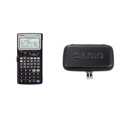 Casio FX-5800P - Calculadora Programable Negra + FX-Case-CB-BK2 Funda Protectora Negra Para Calculadora Científica Técnica