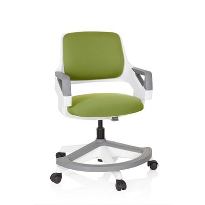 hjh OFFICE Chaise pour Enfants et Adolescents Kid Flex Chaise pivotante évolutive, Dossier réglable & Repose-Pieds, Vert