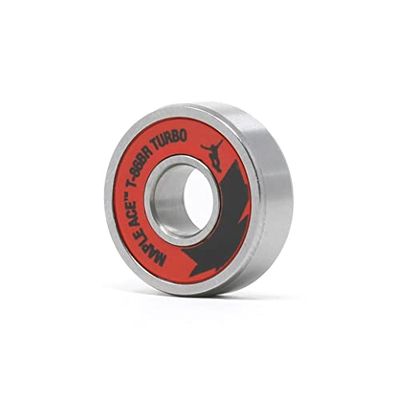 MAPLE ACE Turbo Lot de 8 roulements à billes pour skateboard Rouge