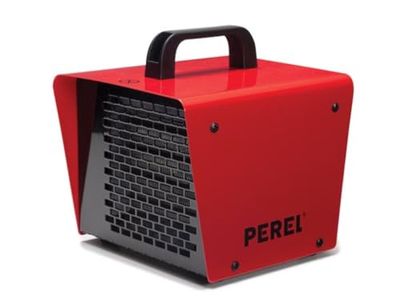 Perel Aquecedor de ventilador, elemento de aquecimento PTC, para uso interno, 2 configurações de calor, 2000 W