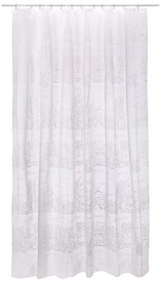 Spirella Lifestyle Plastic Curtain – Palazzo White 180 x 200 cm 1117619, White, Standard