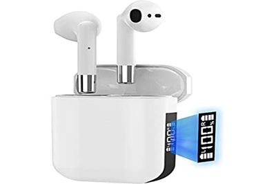 StrawExpert Bluetooth-hörlurar, med Touch-kontroll, USB-C trådlösa sporthörlurar snabbladdning, stereo trådlösa hörlurar med mikrofon för iOS Android Smartphone PC, IPX5 Vattentät