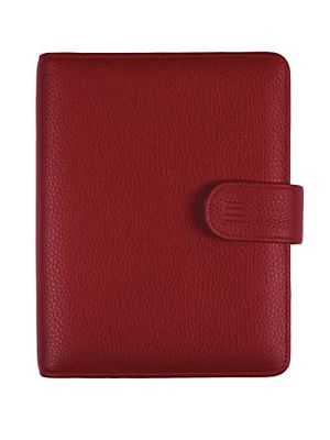 Finocam - Andrea 2026 Open Leather Organiser Agenda Week Vertical View January 2026 - December 2026 (12 months) Bordeaux Spanish