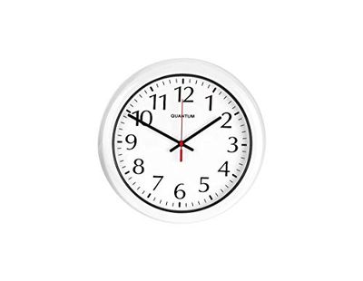 eliga Wall Clock Diameter 310 mm White for Steam Bath
