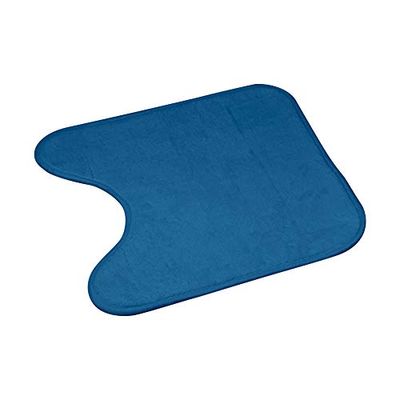 Douceur d'Intérieur Suavidad Interior, Alfombra de Contorno WC (45 x 45 cm) Vitamina Azul/Esmeralda, Microfibra