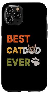 Best Cat Dad Ever: Retro Cool Cat Graphic Custodia per iPhone 11 Pro