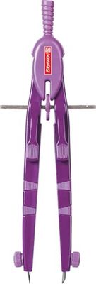 Brunnen 104954060 Quick Adjustment Compass Length 170 mm in Shatterproof Plastic Case with Transparent Lid Purple Colour Code Peak 4 (for Circles up to Diameter 38 cm)