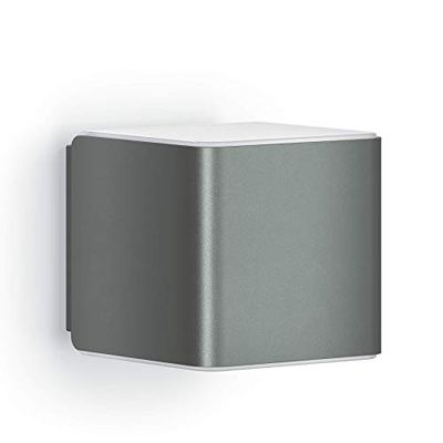 Steinel Lampada LED per esterni L 840 SC antracite, sensore di movimento a 160°, collegabile tramite app, in plastica resistente ai raggi UV, 9,1 W