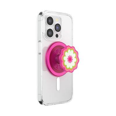 PopSockets Ronde telefoongreep compatibel met MagSafe, inclusief adapterring, telefoonhouder, compatibel met draadloos opladen - roze