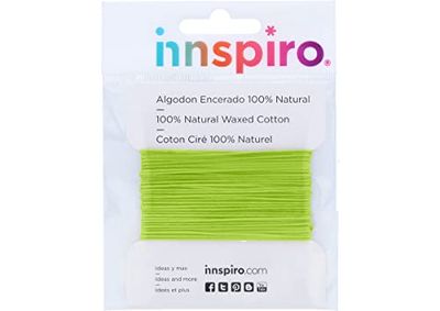 INNSPIRO Cordón algodón Encerado Fino Verde Claro 3,0mm. 2,5m.