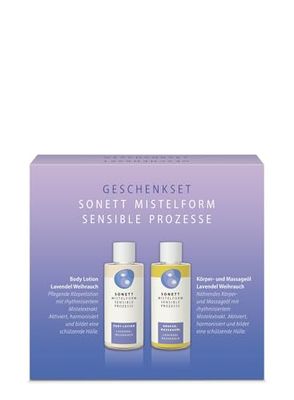 Sonett Set regalo a forma di vischio – Olio per corpo e massaggio & Body Lotion Incenso alla lavanda