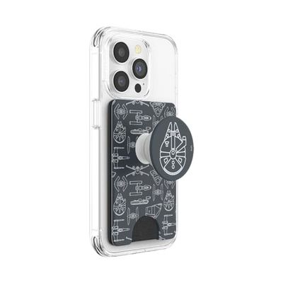 PopSockets PopWallet+ con un PopTop Intercambiable Integrado para Teléfonos Móviles y Tablets - Millenium Falcon