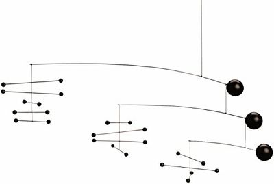 Flensted Symphony Mobile, staal, zwart, 19 x 61 cm
