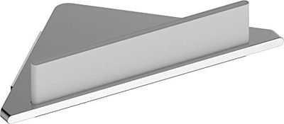 KEUCO Hoekplank, doucheplank van aluminium, zilver, incl. glaswisser, 24,5x24,5x6,3cm, wandmontage in de douche, Douchemand, Edition 400