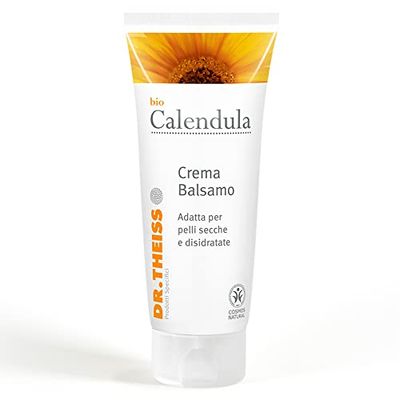 Dr. Theiss Bio Caléndula Crema Acondicionador - Crema Caléndula Hidratante Corpo, 100 ml - Nutritiva, Calmante y Calmante para Piel Seca o para Cambio de Pañales (Aceite de Almendras, Jojoba y Manteca de Karité)