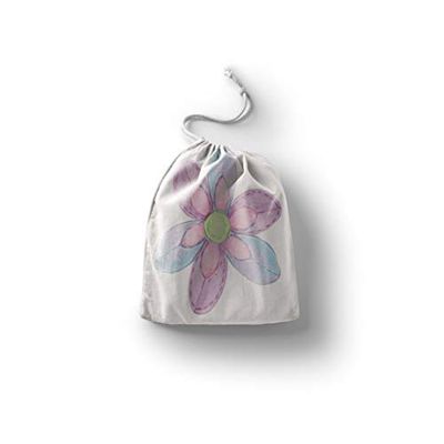 Bonamaison Imprimé Sacs de Coton avec Cordon, Sac D'Épicerie, Sac À Provisions, Réutilisables, Écologique, Pliable, Taille: 30x40 Cm