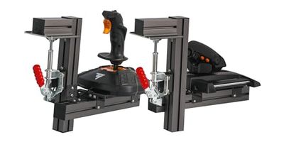 J-Pein Tischhalterung aus Stahl für die Flight SIM, Joystick, Drosselklappe und Hotas-Systeme. Vollständiger Support für Fast alle Flugsim-Spiele. (Nicht im Lieferumfang enthalten).