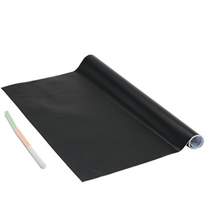 Venilia Film pour tableau noir autocollant avec 3 craies | Film de craie | Autoadhésif Tableau Noir | 45cm x 1,5m, Épaisseur 150μ | Feuille de papier autocollant | sans phtalates | Fabriqué en UE