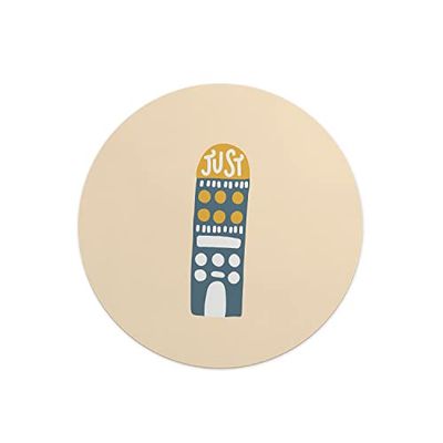 Questo Casa, Ronde digitaal bedrukte muismat, antislip onderkant, voor kantoor en thuis, diameter: 22 cm
