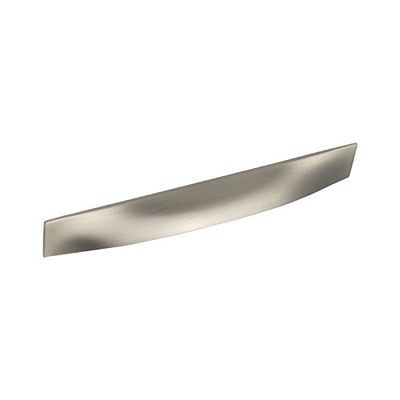 Furnipart Handle Wrap LA 128 mm - Flat Handle for Furniture - Designer Furniture Handle Width 190.4 mm Die-Cast Zinc Stainless Steel Effect