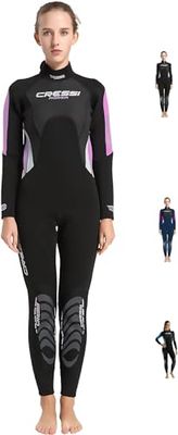 Cressi Morea Man Wetsuit Full 3mm Combinaison Humide Monopièce Unisexe, Noir/Rose/Argent, XXL/6