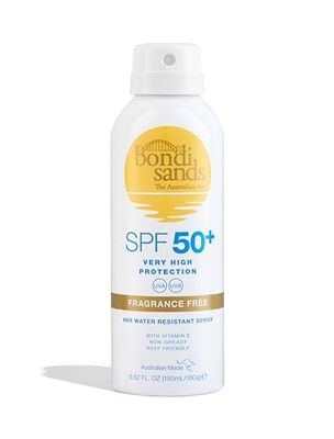 BONDI SANDS SPF 50+ FRAGRANCE FREE SUNSCREEN SPRAY AEROSOL MIST 160 g (UK) 5 STAR