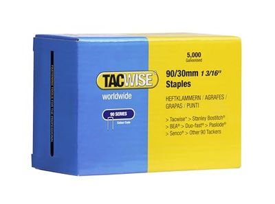 Tacwise 0309 Grampos galvanizados de coroa estreita tipo 90/30 mm, embalagem de 5000