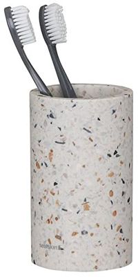 Sealskin Miscela Bicchiere per spazzolino da Denti, Ceramica, Terrazzo, B x H x T: 70 x 120 x 70 mm