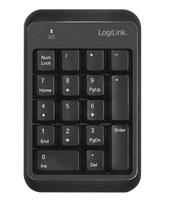 LogiLink ID0201 – Trådlös (Bluetooth V5.1) tangentplatta, svart