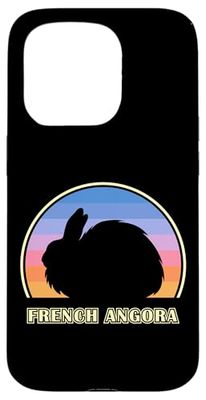French Angora Vintage Sunset Rabbit Case for iPhone 15 Pro