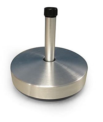 Dmora Base ronde pour parapluie, couleur aluminium, diamètre 50 cm, hauteur 41,5 cm