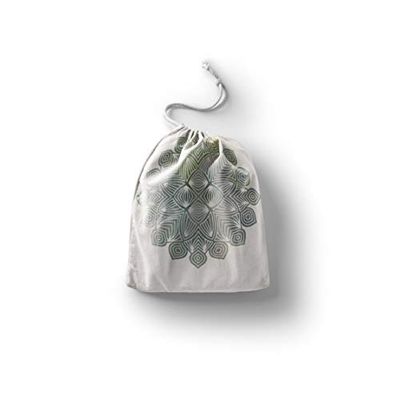 Bonamaison Imprimé Sacs de Coton avec Cordon, Sac D'Épicerie, Sac À Provisions, Réutilisables, Écologique, Pliable, Taille: 30x40 Cm