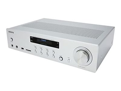 AMPLIFICADOR AIWA AMU-120BT Plata 2XCANALES/CHASIS METAL/2XOUT 60W/BT 5.0/USB/SD AMU-120BTSR
