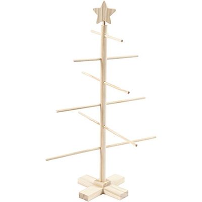 Árbol de Navidad. Alto: 60 cm. Ancho: 40,5 cm, de madera de pino, 1 unidad