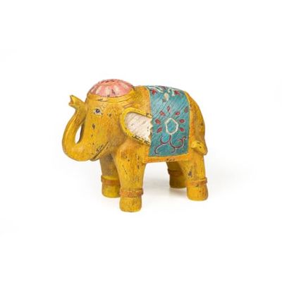 Romimex Figurine décorative Multicolore en résine éléphant 22 x 18 x 10 cm
