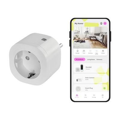 OMAJIN by Netatmo Presa Intelligente, Timer, Monitoraggio Consumo, Controllo Remoto, Spegnimento Ritardato, Risparmio Energetico, Wi-Fi 2.4Ghz/Bluetooth, 16A/3680W, OSP-SK