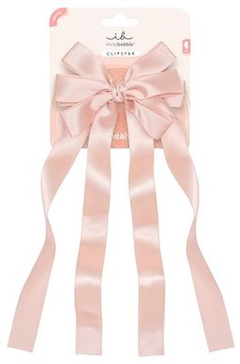 invisibobble CLIPSTAR M Ribbon Glam (1 Piece) - Pink Bow Clip - Female Hair Accessory - Stylish & Playful Look - For Girls and Women