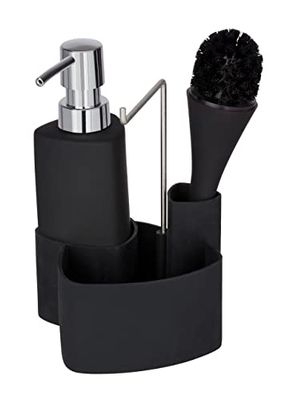 Wenko Empire Tvättmedelsdispenser Set, Svart, 12.5 x 11 x 19 cm
