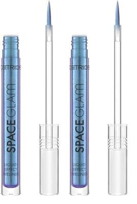 Catrice Cosmetics Space Glam Liquid Effect Eyeliner, Longue durée, Résultat Rapide, Hautement Pigmenté, Intense, Chatoyant (1.4 ml) (Lot de 2)