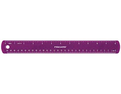 Fiskars Regla para niños con purpurina, Longitud: 30 cm, Lila, 1023922