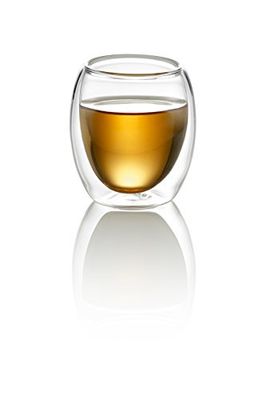 TEA SOUL 10 x 10 x 12 cm 80 ml Glass Double Wall Cup, White